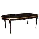 Jansen Style Ebonized Dining Table