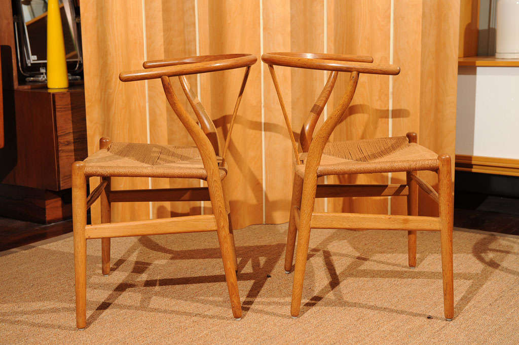 Oak 10 Hans Wegner Wishbone Chairs