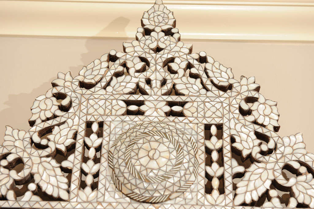 Hand Carved Inlaid Moroccan Mirror 3
