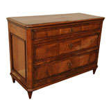 Late 18th Century Neoclassical Tuscan Three Drawer Commode