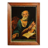 Reverse Painting on Glass of St. Mark