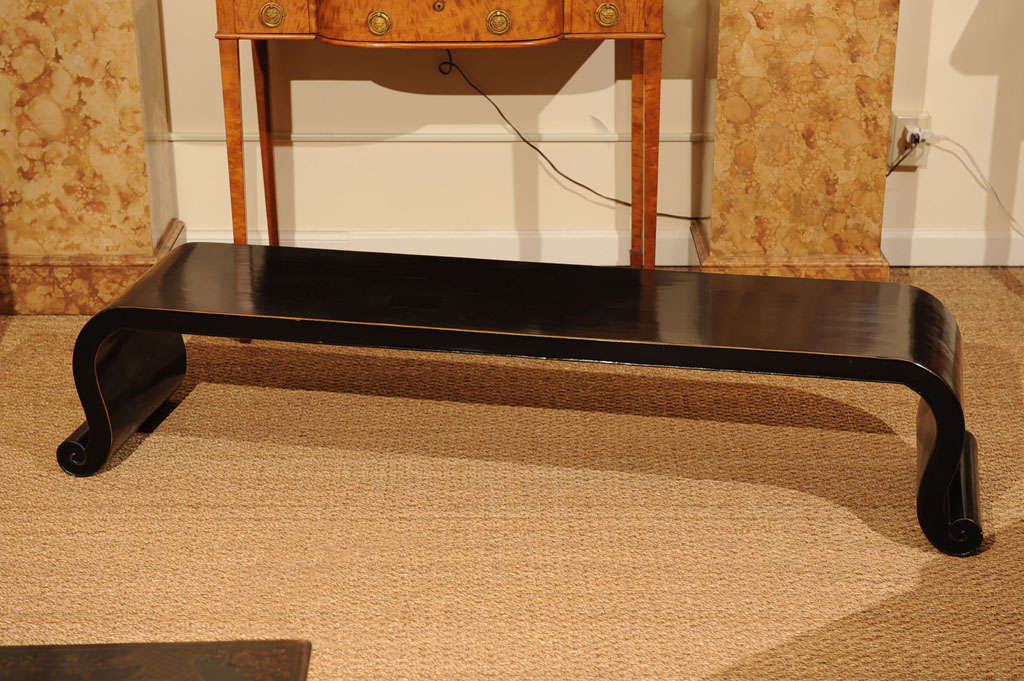 Chinese Lacquer Scroll Table