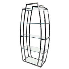 Chrome and Glass Etagere by John Vesey