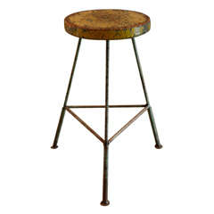 Antique Architect's Stool From Antwerp