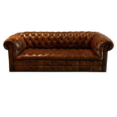 Leather Chesterfield , Circa 1900 Leather Chesterfield , Circa 1900