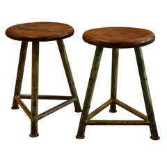 A Pair Of Belgian School Stools