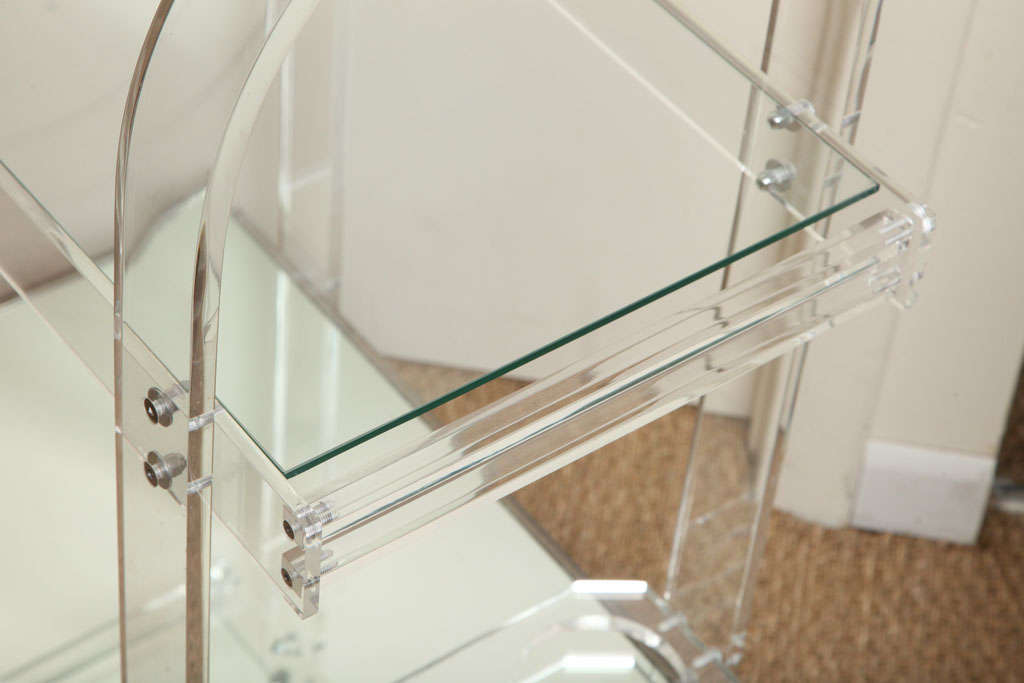 Midcentury Lucite Bar Cart 1