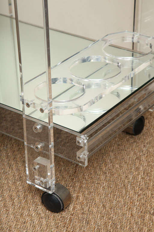 Midcentury Lucite Bar Cart 3