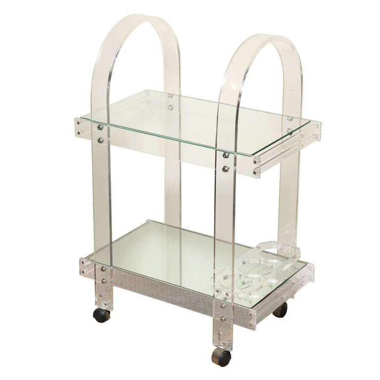 Midcentury Lucite Bar Cart
