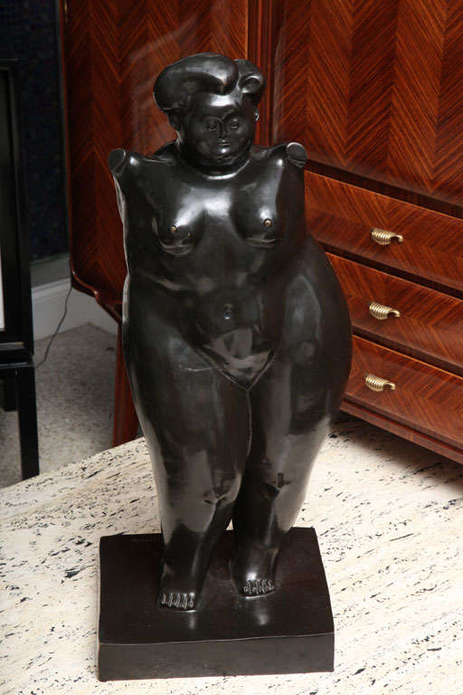 Botero was born 1932, of Colombian heritage, he produced unique sculptures when he lived in Paris only from the years 1973-1978 and then returned to painting and creating sculpture in multiples with foundries. This rare sculpture is one of one and