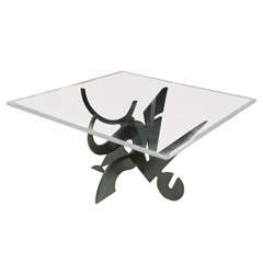 A Fine Bronze and Glass Dining/Center Table by Pucci de Rosii