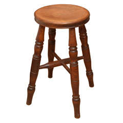 19th Century Three-Legged Mahogany Stool 19th Century Three-Legged Mahogany Stool