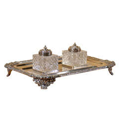 English Silver Ink Stand 5
