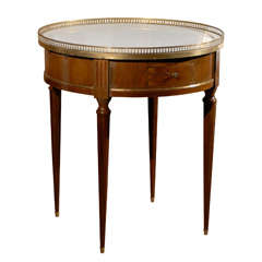 19th Century French Bouillote Table with Marble Top