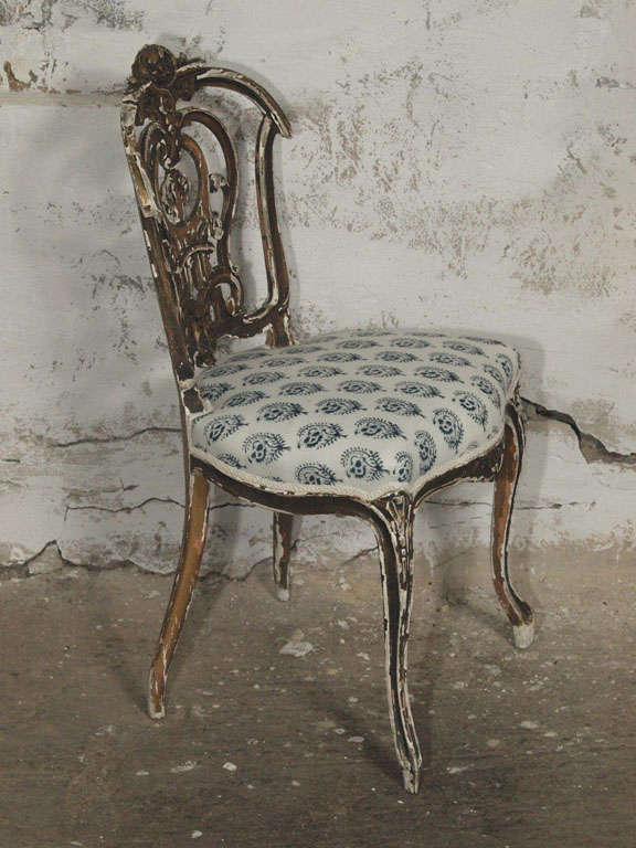 Divine 19th c. Louis XV Giltwood Chair 4