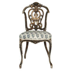 Divine 19th c. Louis XV Giltwood Chair