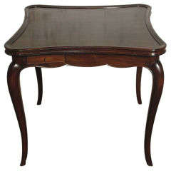 19th c. Walnut and Mahogany Louis XV Game or Card Table