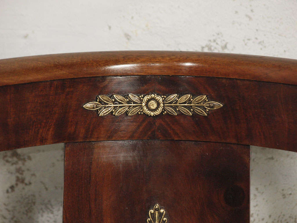 Extraordinary Pair of 19th c. Empire Walnut Armchairs 1