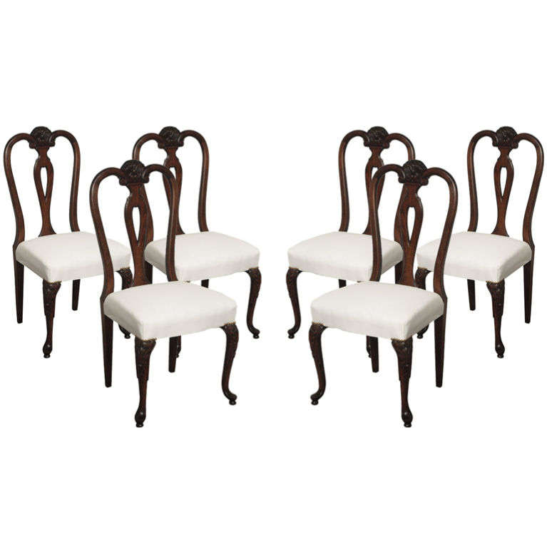 Beautifully Restored Set of Six French Provincial Dining Chairs at 1stDibs