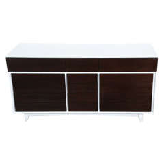 White Lacquered  1960s Mahogany Dresser
