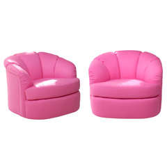 Vintage Pair of Pink Bubble Chairs