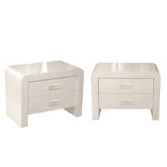 Pair of Curved End Tables