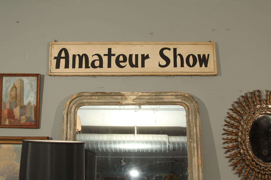 American Hand-Painted Amateur Show Sign from Carnival Magic Show