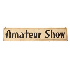 Hand-Painted Amateur Show Sign from Carnival Magic Show