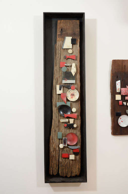 Enamel and Wood Sculpture by Ross Deaner
