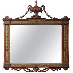 Antique English Victorian Carved Mirror C.1898