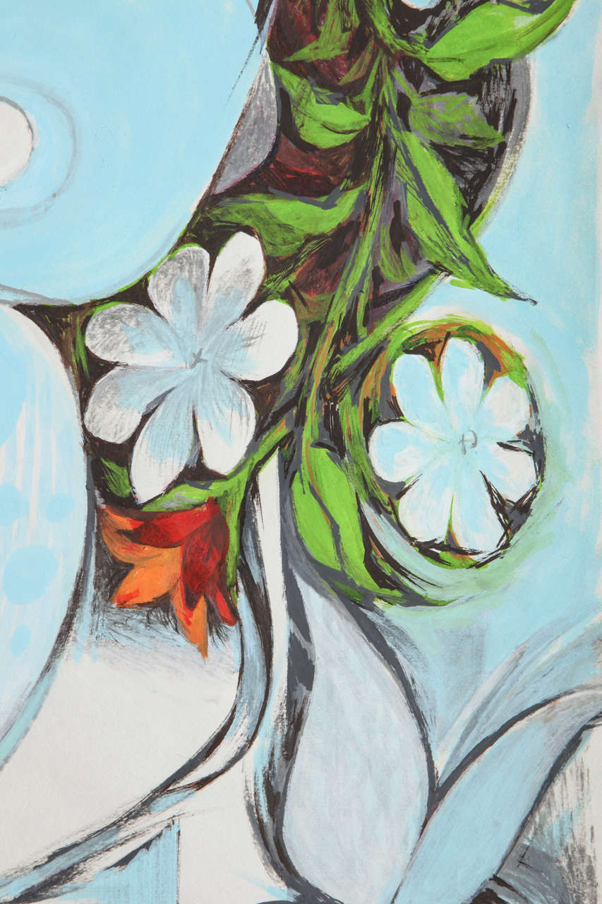 American Lady Butterfly Painting by Alfonso Munoz For Sale