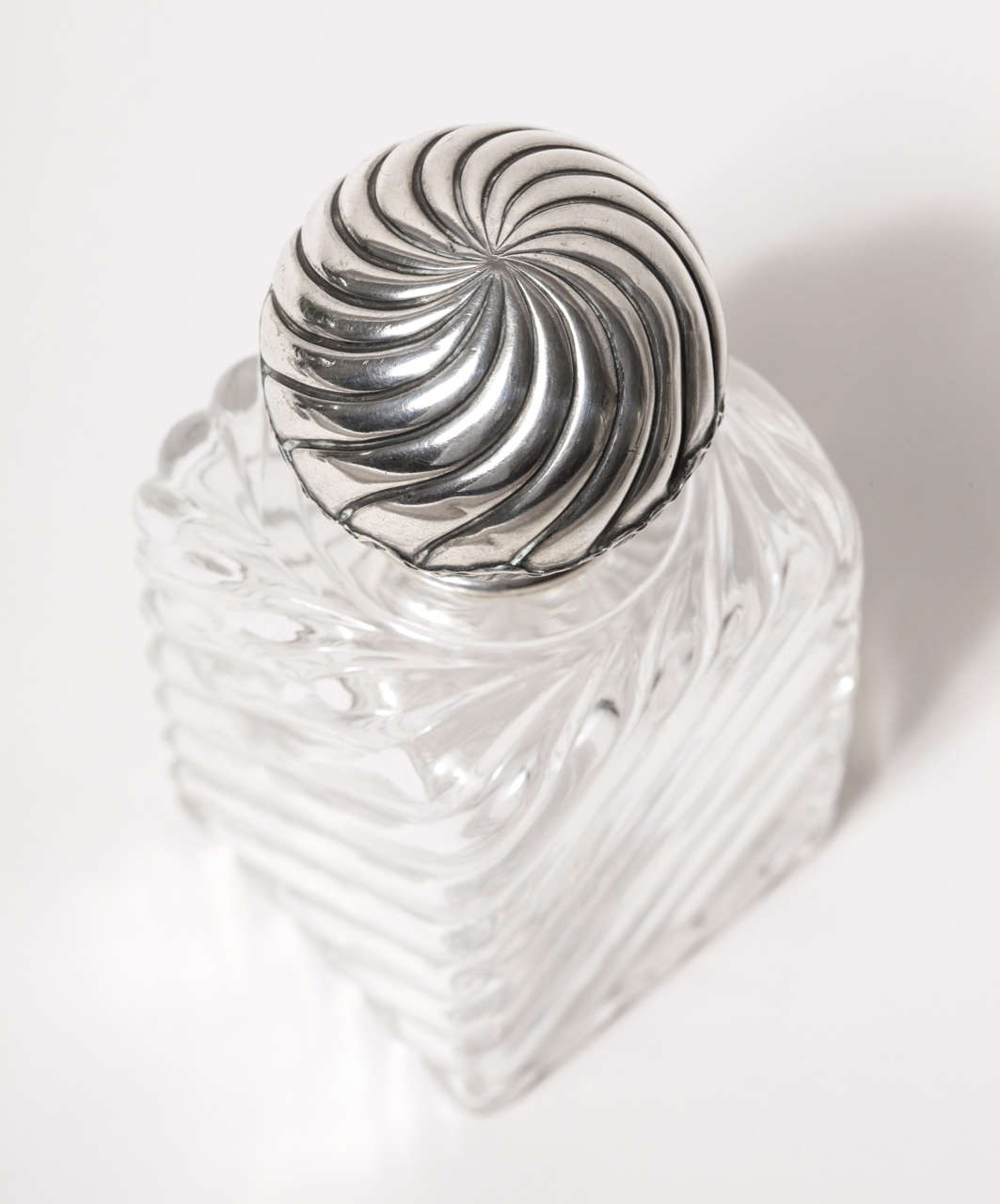 Art Deco Crystal & Silver Bottle by E. Sanner 4