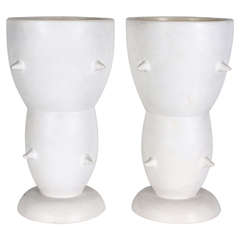 Pair of Plaster Vases by Olivier Gagnere