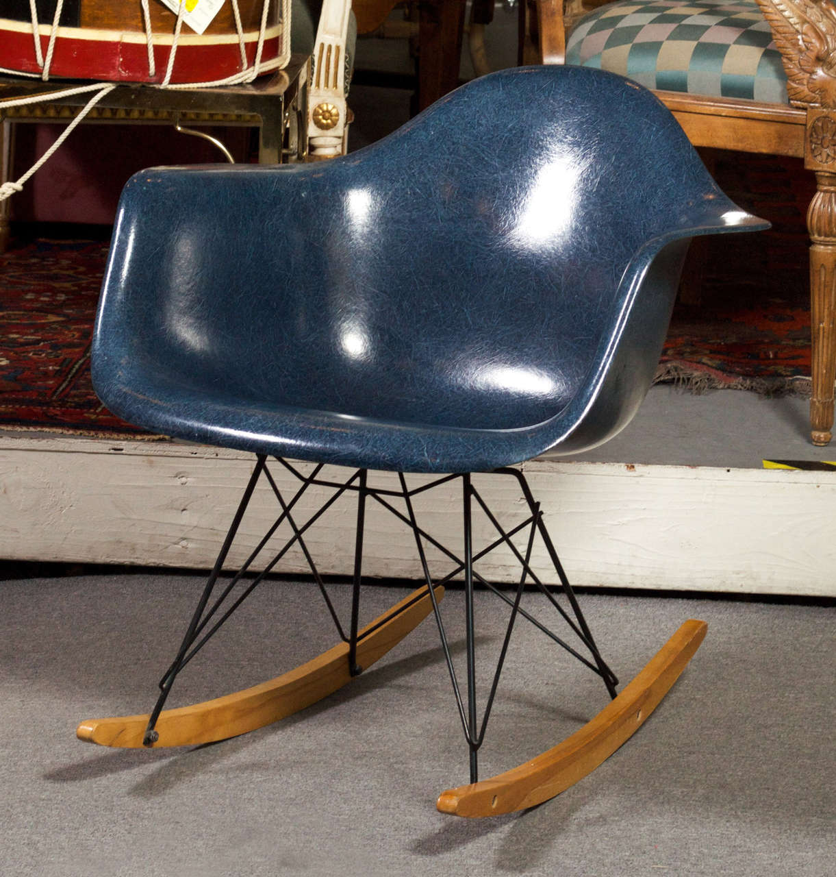 1960's Herman Miller RAR Indigo Rocker designed by Charles Eames