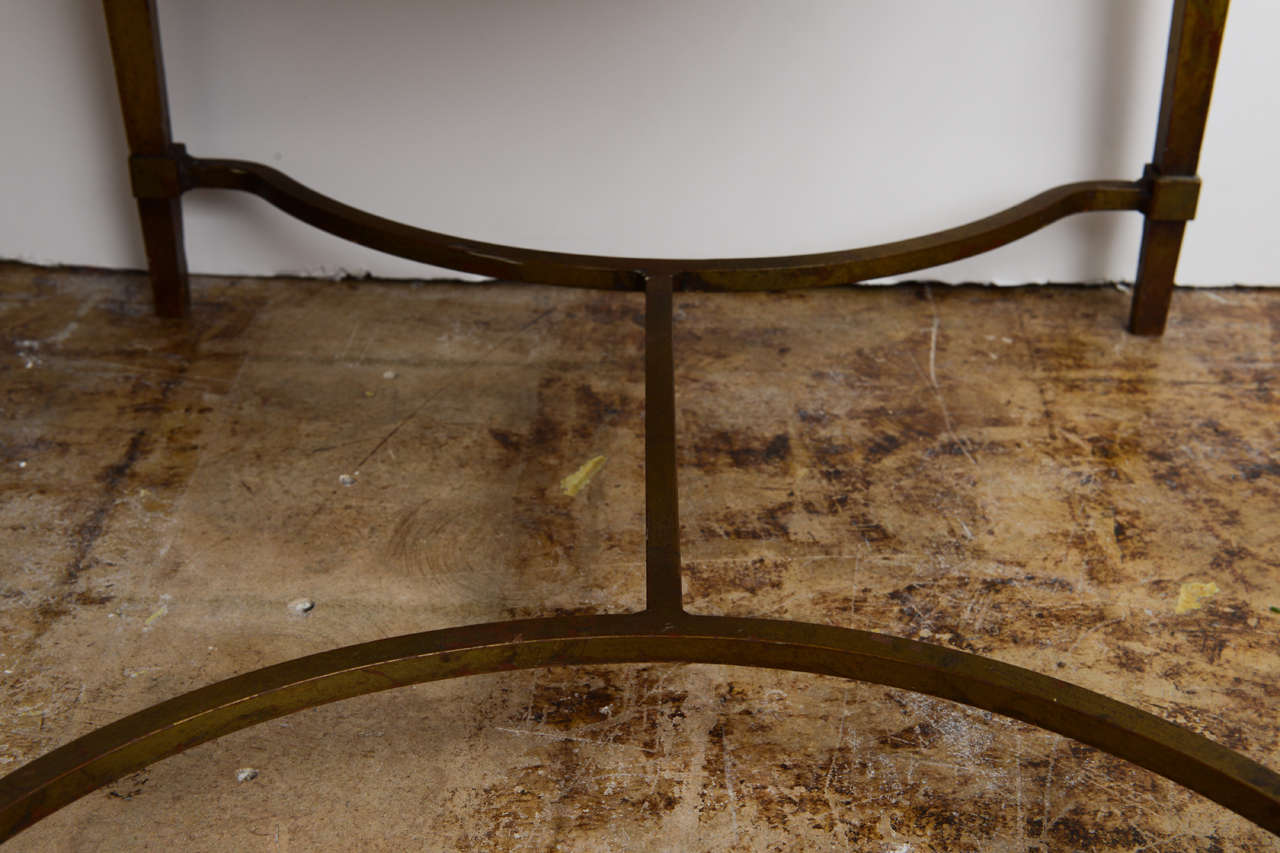 Mid-20th Century Mid Century Modern Italian Aldo Tura Goatskin / Bronze Table 