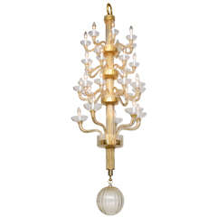 Monumental  Glass  Murano   Chandelier  By Segusso