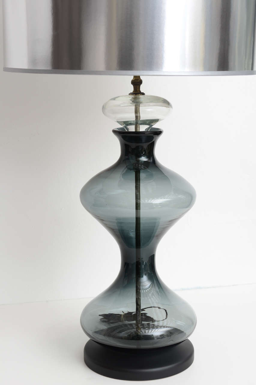 Mid-Century Modern Whisical Glass 1940, s Lamp By Blenko