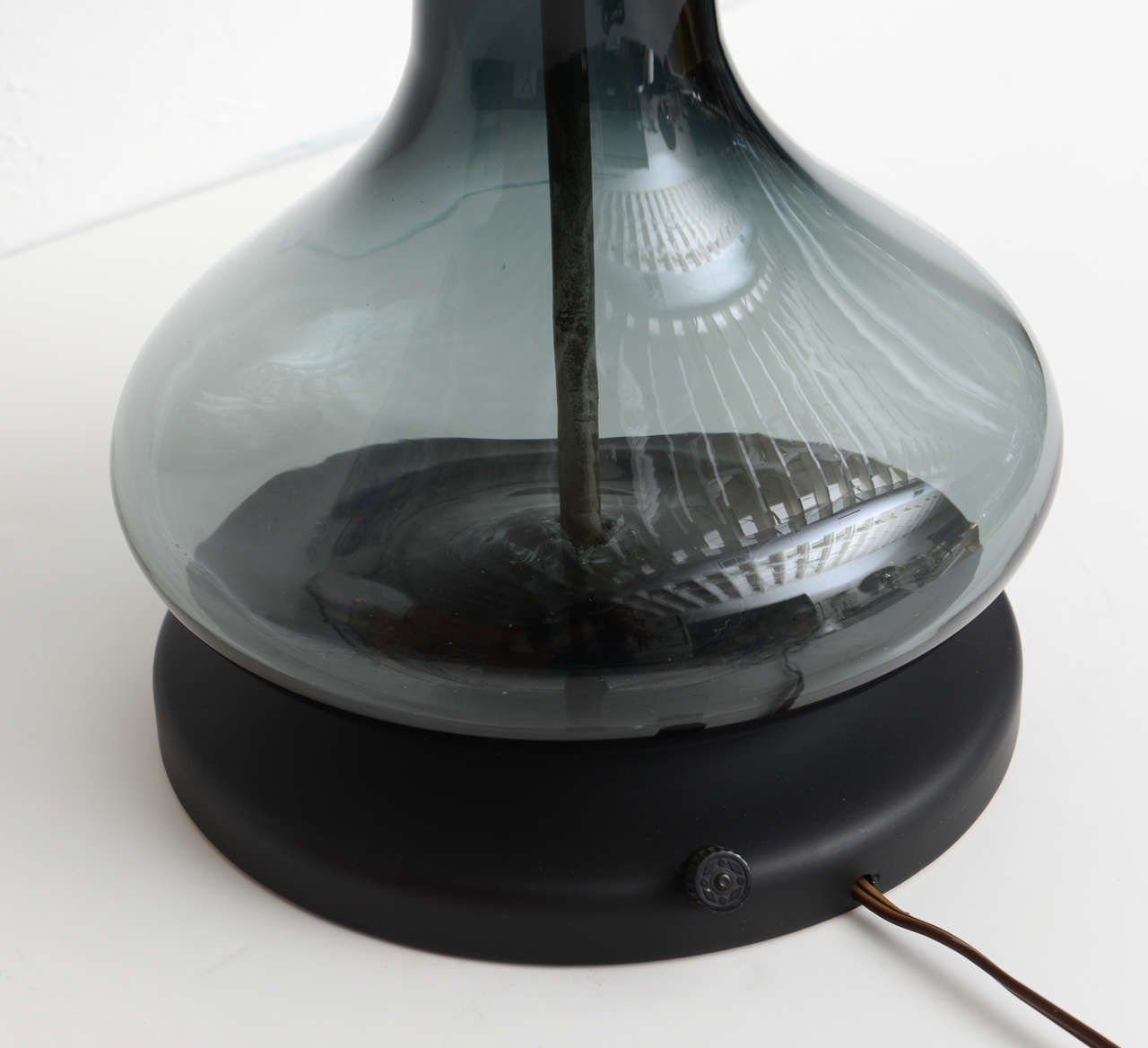Whisical Glass 1940, s Lamp By Blenko In Excellent Condition In Miami, FL