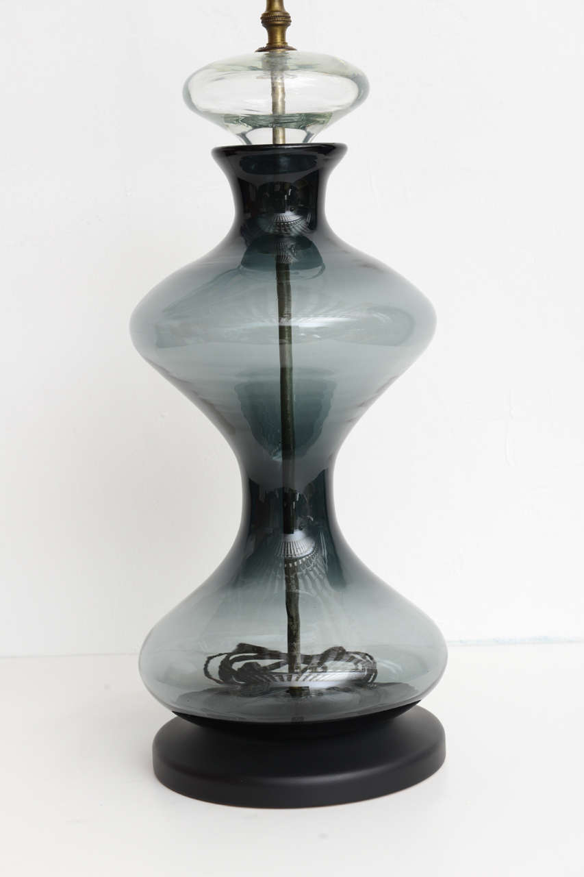 Mid-20th Century Whisical Glass 1940, s Lamp By Blenko