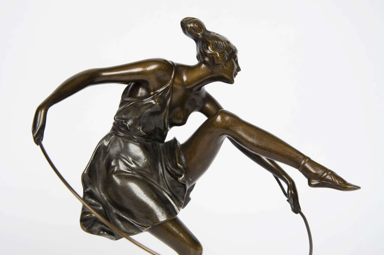 Austrian Art Deco Bronze Figure by Bruno Zach For Sale
