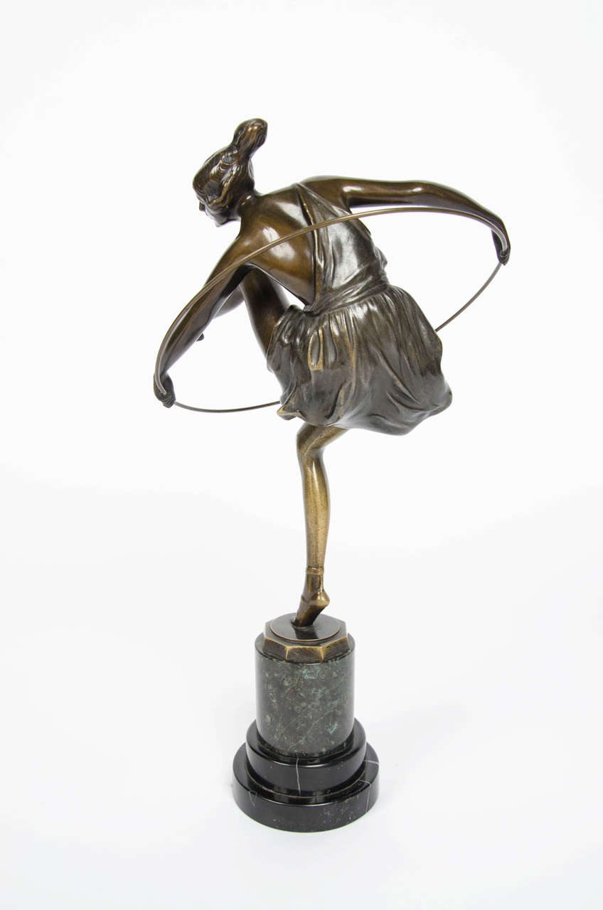 Art Deco Bronze Figure by Bruno Zach For Sale 1