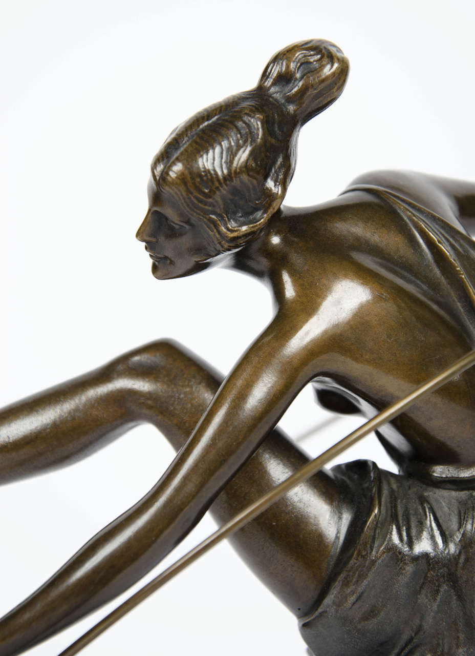Art Deco Bronze Figure by Bruno Zach For Sale 3