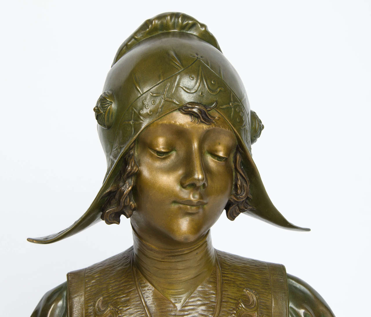 Belgian Art Nouveau Bronze Bust by Henri Jacobs