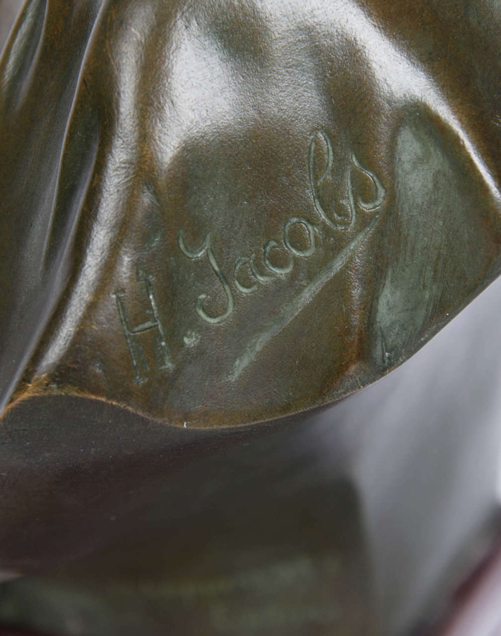 Art Nouveau Bronze Bust by Henri Jacobs 2