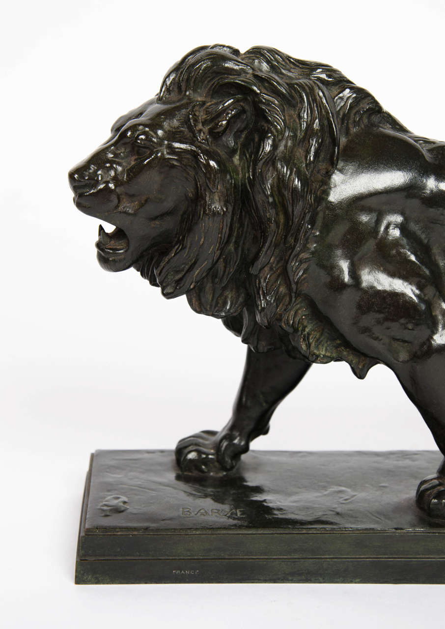 barye bronze lion