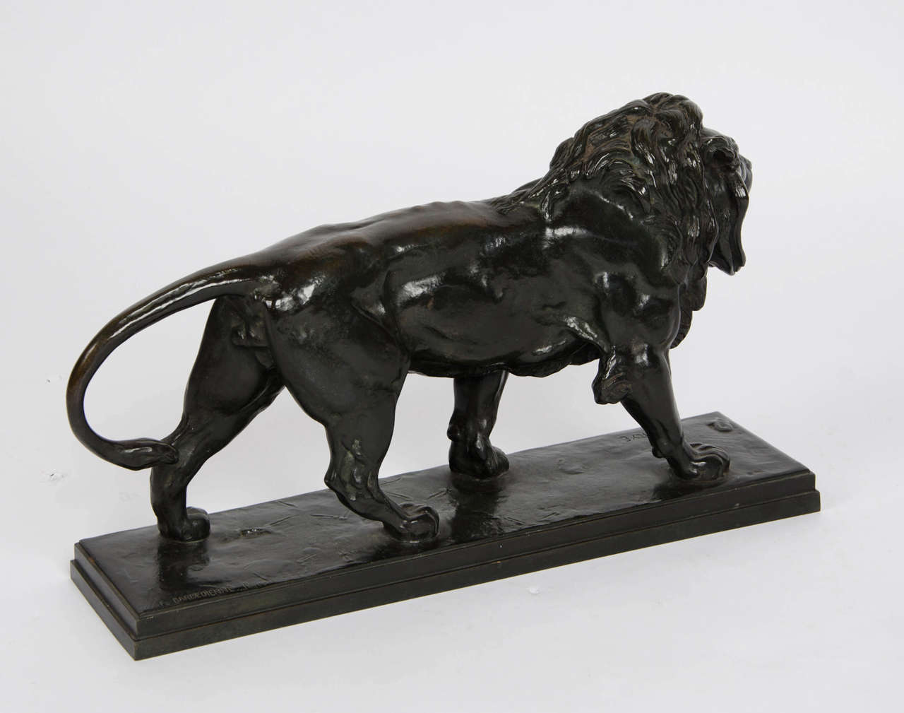 Bronze Lion Sculpture by Barye For Sale 4