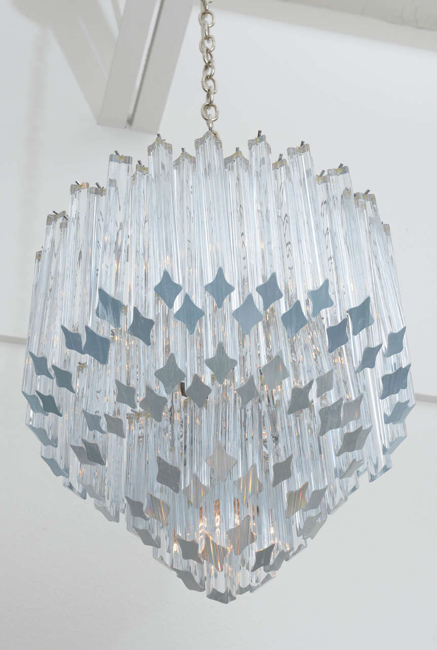 Venini Crystal Prism FourPoint MultiTiered Chandelier at 1stdibs