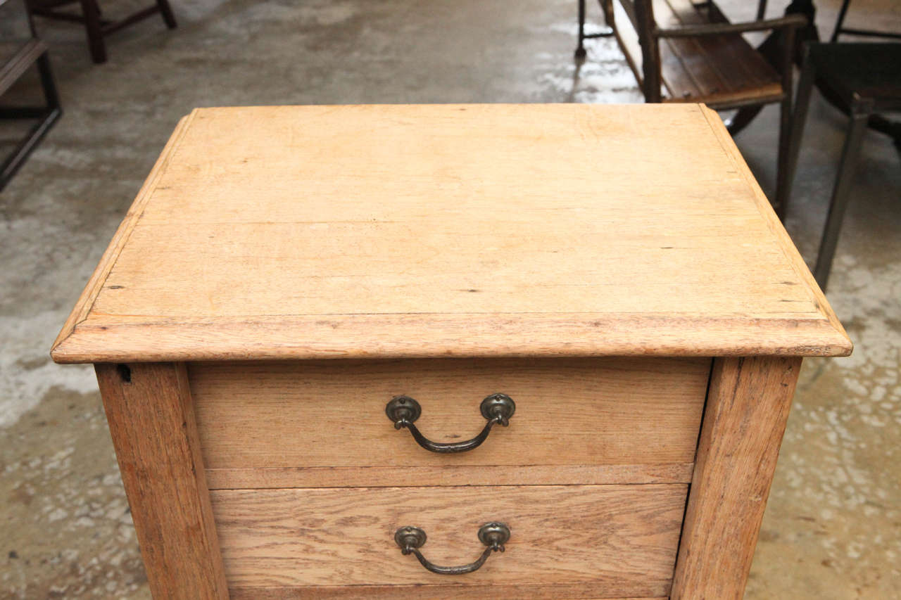 English 19th Century Wellington Chest in Bleached Oak