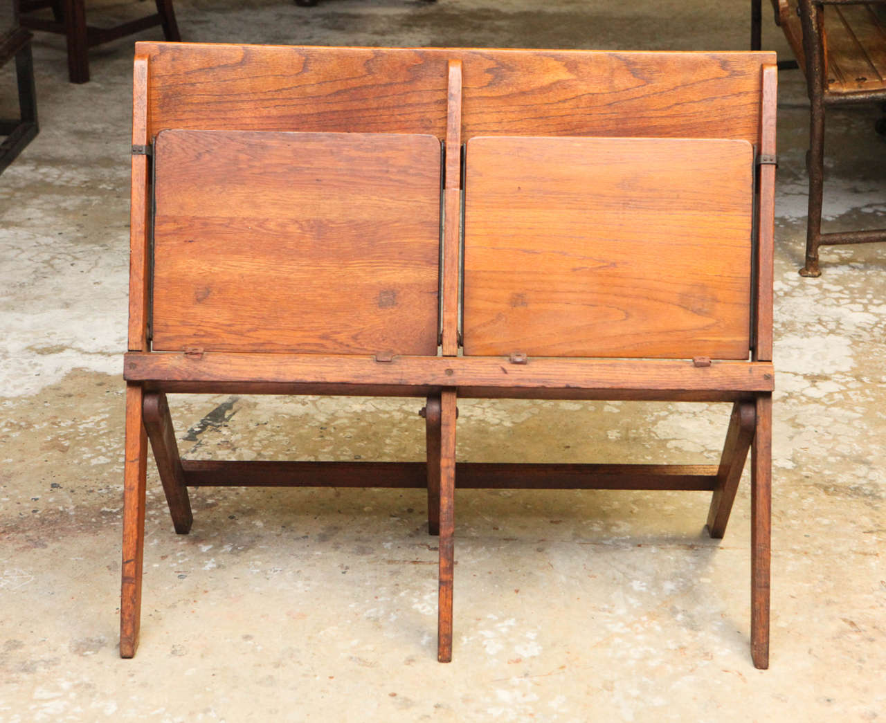 French Late 19th Century Double Folding Chair from France For Sale