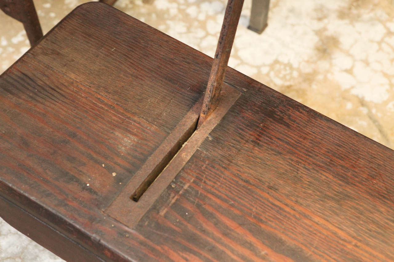 19th Century Reversible Bench from Railway In Good Condition In Los Angeles, CA